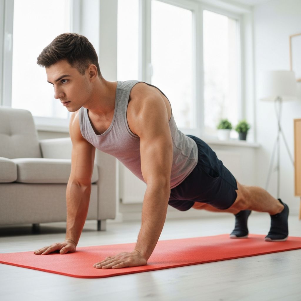 Plank position exercise